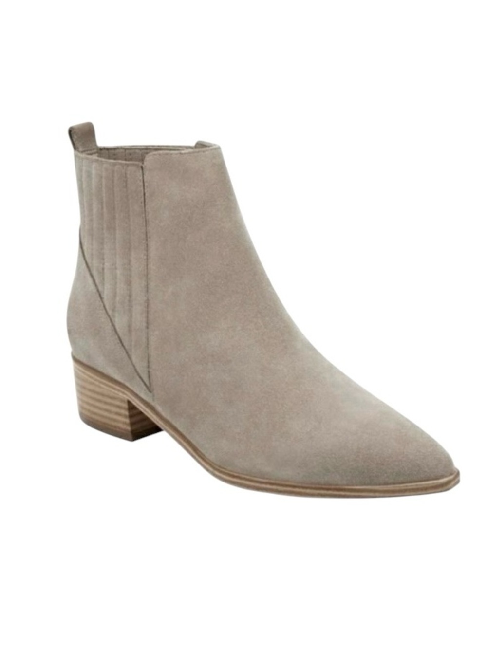 Marc Fisher Light Natural Suede Yolli Bootie